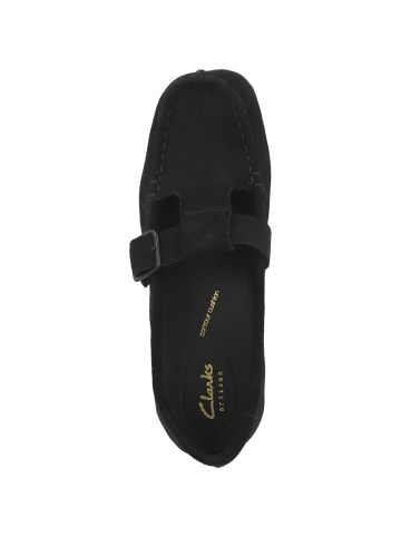 Clarks Slipper Freckle Tbar in schwarz