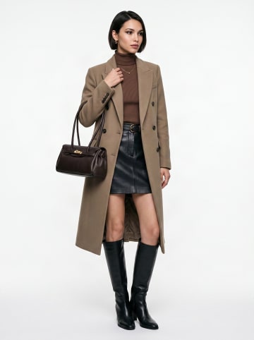 Forty degrees Handtasche Morvina echt Leder in dunkelbraun
