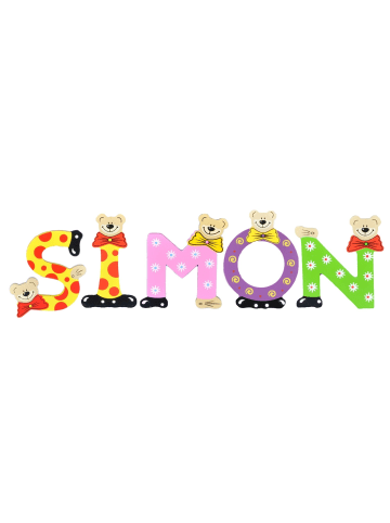 Playshoes Deko-Buchstaben "SIMON" in bunt