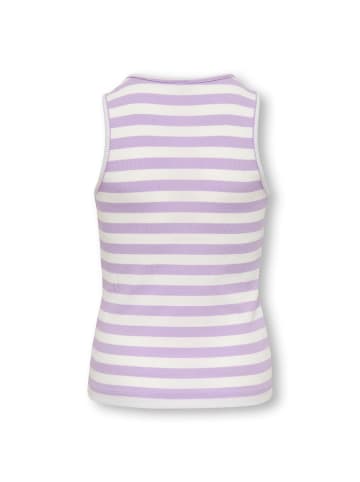 KIDS ONLY KOGKENYA RIB STRIPE TANK TOP in lilac breeze