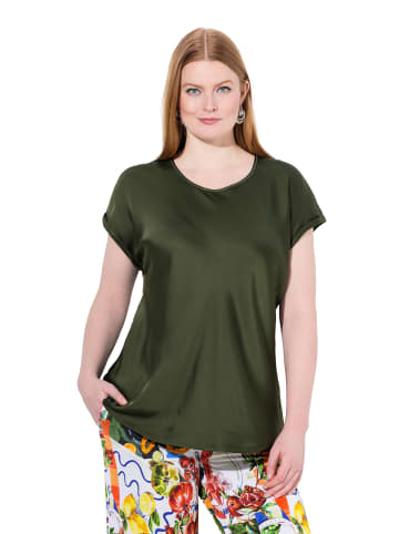 Ulla Popken Blusentop in dunkles anthrazit