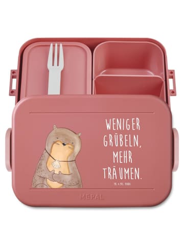 Mr. & Mrs. Panda Bento Box Otter Muschel Motiv mit Spruch in Rot Pastell