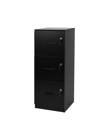 relaxdays Aktenschrank in Schwarz - (B)40 x (H)103 x (T)40 cm