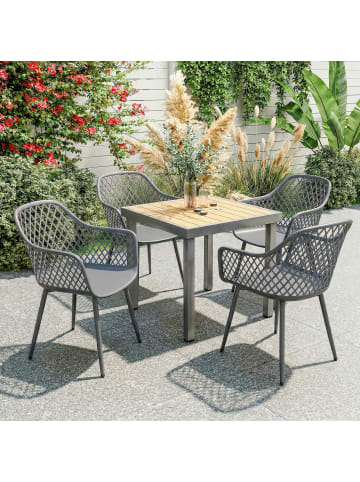 Outsunny Gartenstühle,56L x 51B x 84H cm,Dunkelgrau