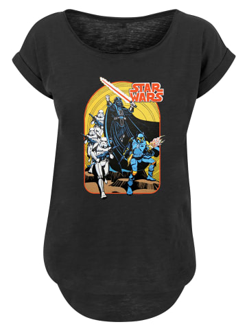 F4NT4STIC Long Cut T-Shirt Star Wars Vintage Comic Scene in schwarz