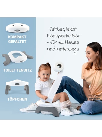Zamboo Reisetöpfchen / faltbarer Toilettensitz in gray,white