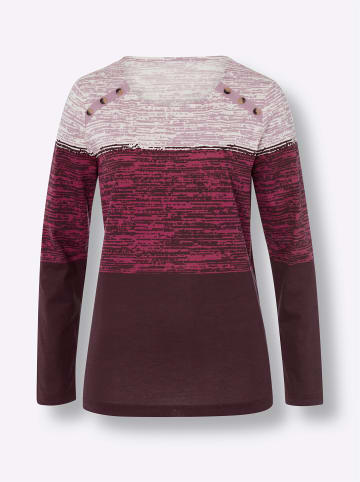 Sieh an! Langarmshirt in orchidee-burgund-bedruckt