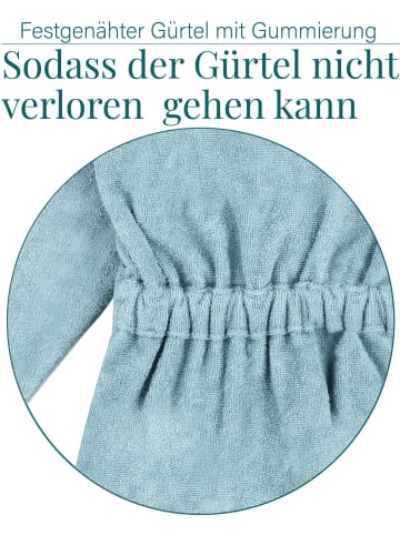 normani Baby Bademantel aus Bio-Baumwolle Ljubljana in Hellblau