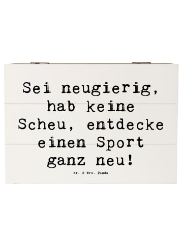 Mr. & Mrs. Panda Aufbewahrungsbox Spruch Neuer Sport mit Spruch in Weiß