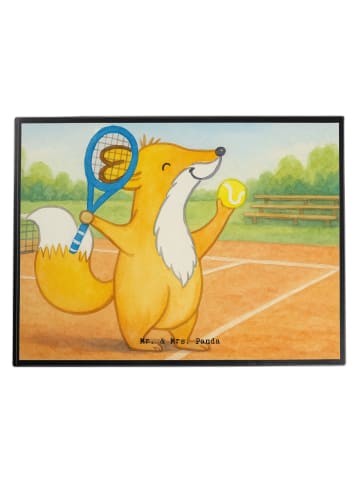 Mr. & Mrs. Panda Tischschoner Fuchs Tennis spielen Design ohne S... in Weiß