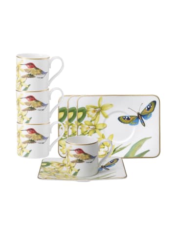 Villeroy & Boch 4er Set Espressotassen mit Untertassen Amazonia in 60 ml in bunt