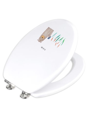 Mr. & Mrs. Panda Toilettendeckel Otter Stein ohne Spruch in Weiß