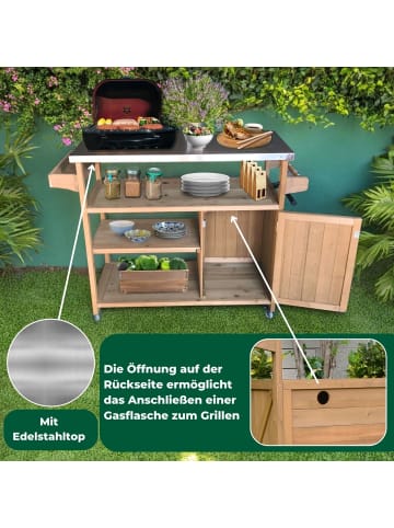 Coemo Servierwagen James Kücheninsel/-wagen in Braun