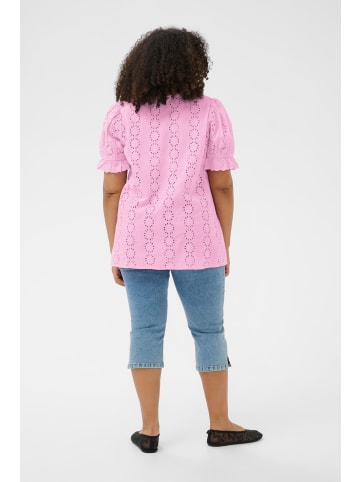 KAFFE curve Bluse kurzarm KCdina Regular fit in Pink Frosting
