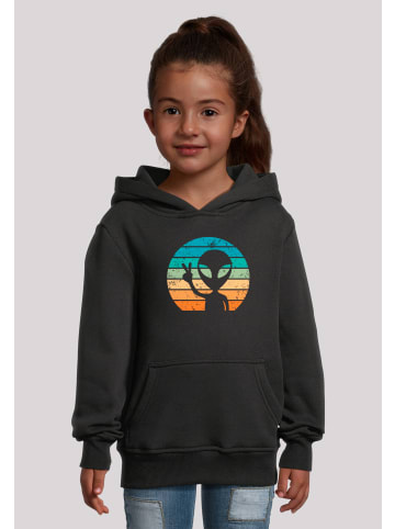 F4NT4STIC Basic Kids Hoodie Alien Peace Sign Sunset in schwarz