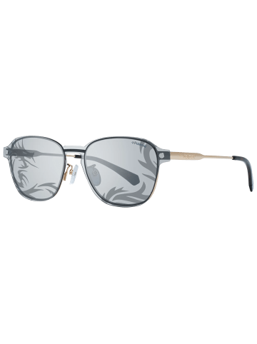 Polaroid Unisex Brillenfassung mit Sonnenbrillen-Clip Quadrat Gold