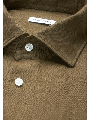Seidensticker Leinenhemd Regular in Grün
