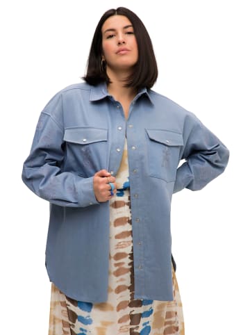 Studio Untold Hemdbluse in kornblumenblau