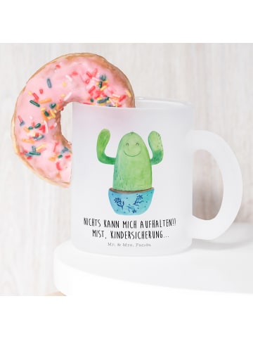 Mr. & Mrs. Panda Teetasse Kaktus Happy mit Spruch in Transparent