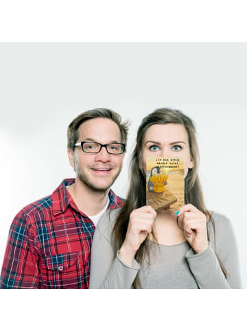 Mr. & Mrs. Panda Postkarte Pinguin Pommes Eimer Design mit Spruch in Weiß