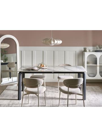 Beliani Esstisch FELETTO in Grau/Schwarz - (W) 90 x (H) 76 x (L) 180 cm