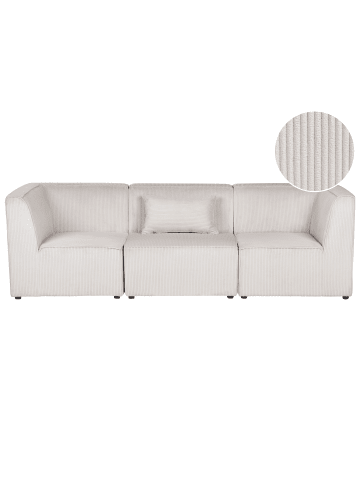 Beliani 3-tlg Modulsofa LEMVIG in Beige