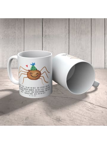 Mr. & Mrs. Panda Plastikbecher Spinne Agathe Party mit Spruch in Weiß