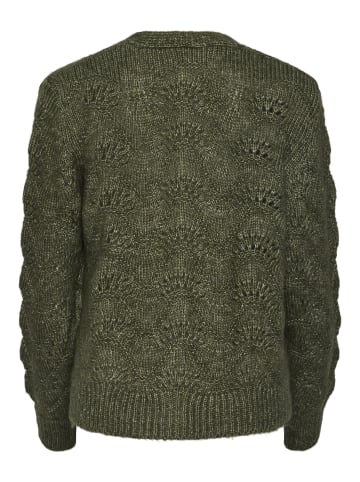 Pieces Strickjacke in Deep Lichen Green