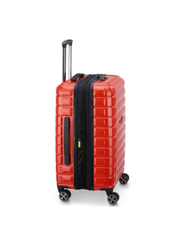 Delsey Shadow 5.0 4-Rollen Trolley 66 cm mit Dehnfalte in intensives rot