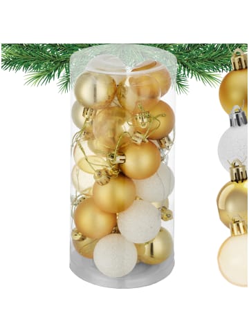 tectake Weihnachtsdeko 24er-Set, Durchmesser 4 cm