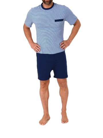 NORMANN Pflegeoverall kurzarm Reissverschluss - 60813 in blau