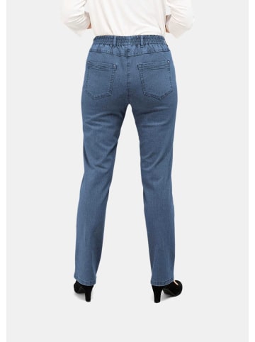 GOLDNER Bequeme Jeansschlupfhose mit Dehnbund in hellblau
