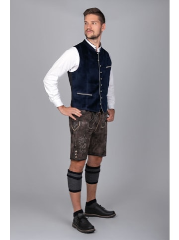 Edelnice Kurze Trachtenlederhose Matze in dunkelbraun