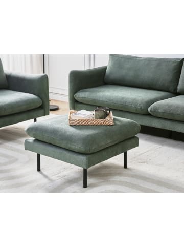 Beliani Ottomane VINTERBRO in Grün/Schwarz - (W) 70 x (H) 44 x (L) 70 cm