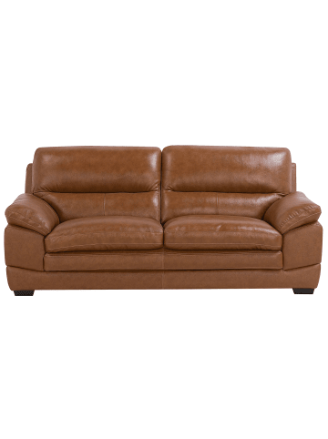 Beliani 3-Sitzer Sofa HORTEN in Braun - (W) 203 x (H) 89 x (L) 94 cm