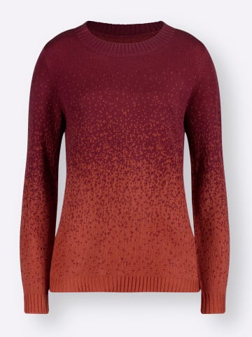 Sieh an! Pullover in dunkelrot-gemustert