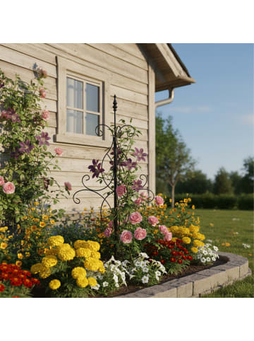 relaxdays Rankhilfe in Schwarz - (B)45 x (H)116 x (T)45 cm