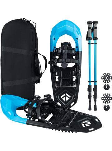 COSTWAY Schneeschuhe mit SteighilfeSchuhgröße 35-45 in Blau