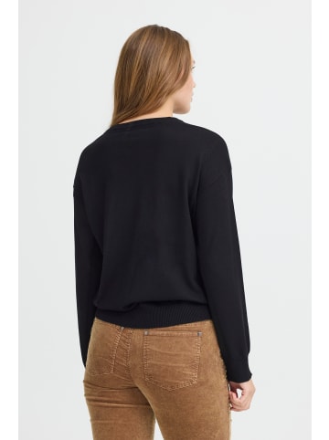 Pulz Strickpullover PZSARA Oversize fit in Black Beauty