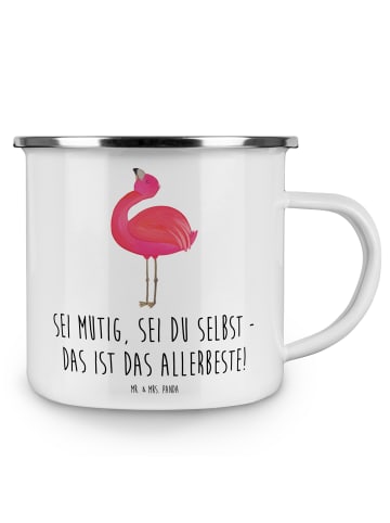 Mr. & Mrs. Panda Kaffeepott Mutig zu sich selbst stehen mit Spruch in Weiß