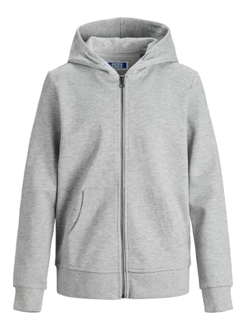 JACK & JONES Junior Sweatjacke in light grey melange