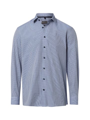 Finshley & Harding Businesshemd in marine weiß
