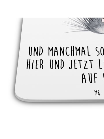 Mr. & Mrs. Panda Bierfilz Seeigel mit Spruch in Weiß
