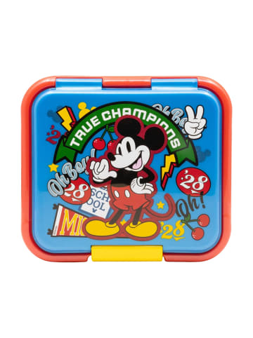 Disney Mickey Mouse Kinder Premium Brotdose Lunchbox mit 3 Fächern in Blau