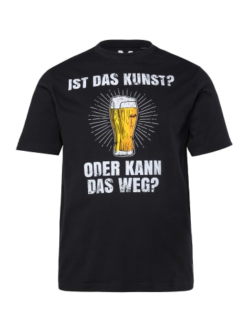 Men Plus Kurzarm T-Shirt in schwarz