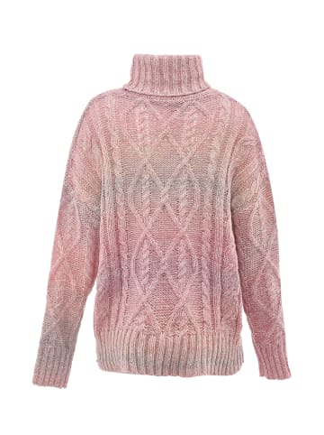 myMo Damen Rollkragenpullover in PINK GELB
