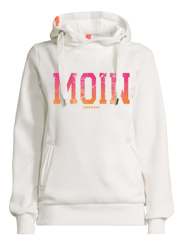 Salzhaut Hoodie SÜNN -  MOIN FARBVERLAUF in Offwhite-Neon Orange-Neon Pink