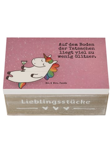 Mr. & Mrs. Panda Box Einhorn Blümchentail Design mit Spruch in Weiß
