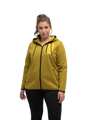 Ulla Popken Sweatjacke in senfgrün