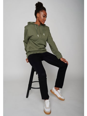 GreenBomb Hoodie Animal Whale Free in Schmutziges Olivgrün